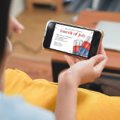 かわいい7月4日ポプシクルパーティー 招待状