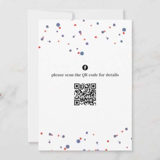 かわいい7月4日ポプシリカスタムスパーティー 招待状 (裏面)