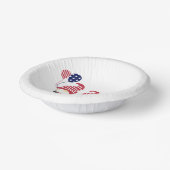 かわいい7月4日格言&バルーン対応7インチ ペーパーボウル (傾斜あり)