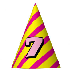 かわいい7歳のサプライズ誕生日お祝いペーパー パーティーハット