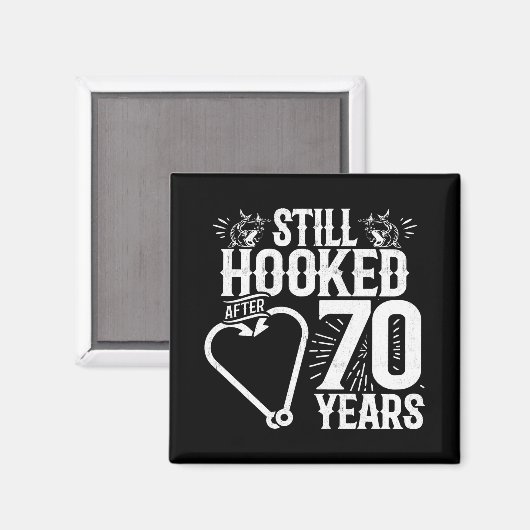 かわいい70周年記念結婚したカップル70年 マグネット (正面/裏面)