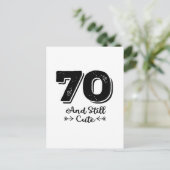 かわいい70歳の誕生日名言 ポストカード (スタンド正面)