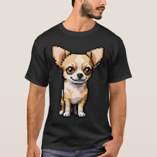 かわいい8ビットピクセルパグ犬のレトロゲーマー Tシャツ