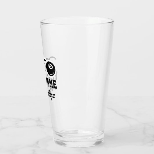 かわいい8個のボールマンガの名前をカスタムするの玉突きプレゼント タンブラーグラス (左)