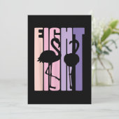 かわいい8歳の誕生日プレゼント フラミンゴ 8歳 招待状 (スタンド正面)