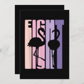 かわいい8歳の誕生日プレゼント フラミンゴ 8歳 招待状 (正面/裏面)