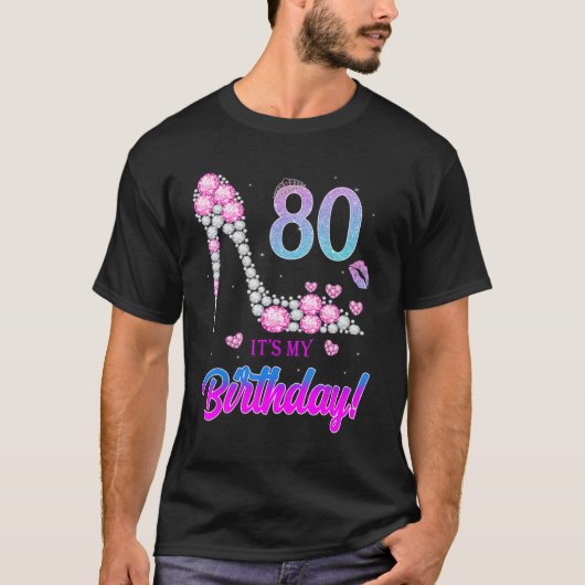 かわいい80歳80歳の誕生日パーティー Tシャツ (正面)