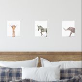 かわいい8x10サファリジャングル動物の水のカラー子供部屋 (寝室)