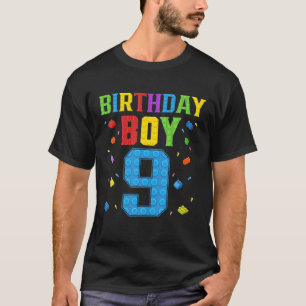 かわいい9誕生日ギフト9歳ブロック建物 Tシャツ