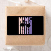 かわいい9誕生日ギフトIフラミンゴI 9歳 ラベル (インサイチュ)