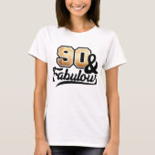 かわいい90歳の素敵なワードアート誕生日 Tシャツ (正面)