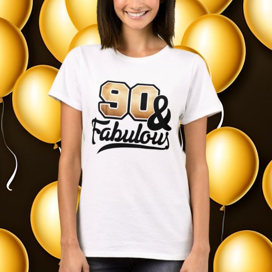 かわいい90歳の素敵なワードアート誕生日 Tシャツ