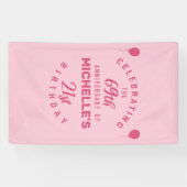 かわいい90誕生日 パーソナライズされた 横断幕 (横)