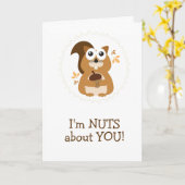 かわいい！あなたが大好き！ クルミだよ カード (黄色い花)