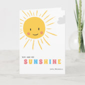 かわいい あなたは私の太陽 イラストサン カード (正面)