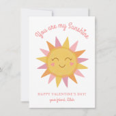 かわいい あなたは私の太陽 子供教室バレンタイン シーズンカード (正面)