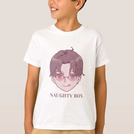 かわいい+いたずらっ子アニメスタイルの子供服 Tシャツ (正面)