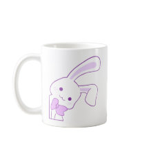 かわいい+うさぎ+リボン+パープル