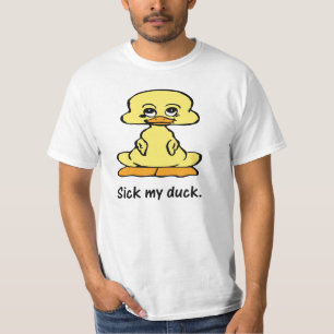 かわいい-おかしいアヒルのスローガン Tシャツ