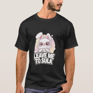かわいい おこった うさぎ ひとりにして ネガティブ Tシャツ