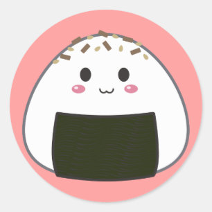 かわいい「おにぎり」 ラウンドシール