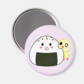 かわいい「おにぎり」雛エジキのおにぎり マグネット (正面/裏面)