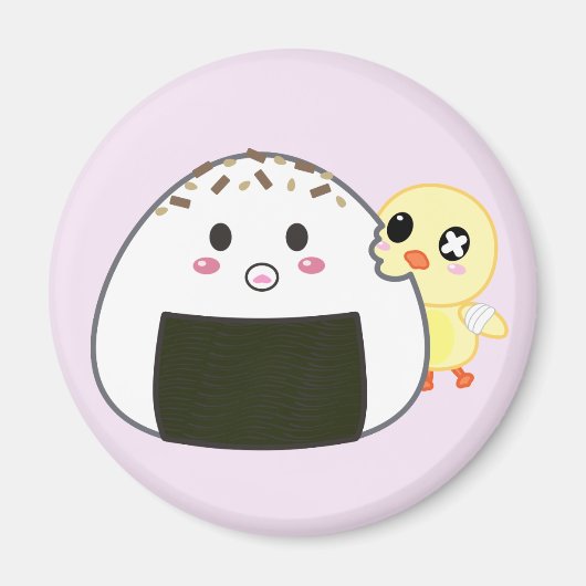 かわいい「おにぎり」雛エジキのおにぎり マグネット (正面)