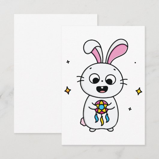 かわいい&おもしろいうさぎ サンキューカード (正面/裏面)