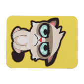 かわいい、おもしろいおもしろい、グリム猫フレックス画像マグネット マグネット (横)