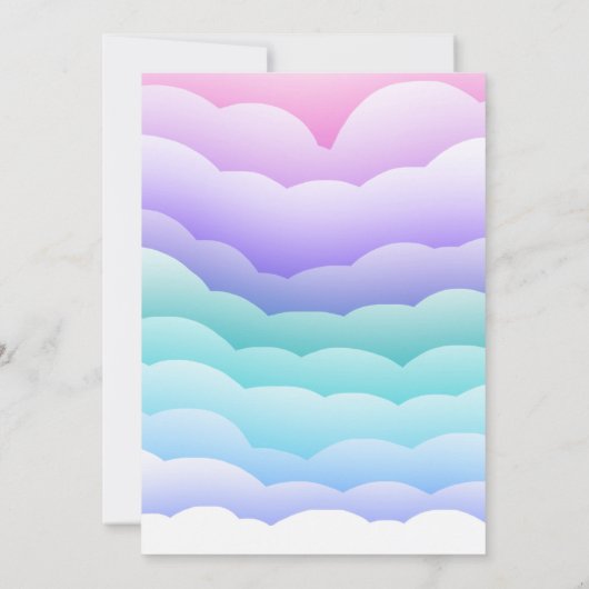 かわいい&おもしろいクラウド9ブライダルシャワー 招待状 (裏面)