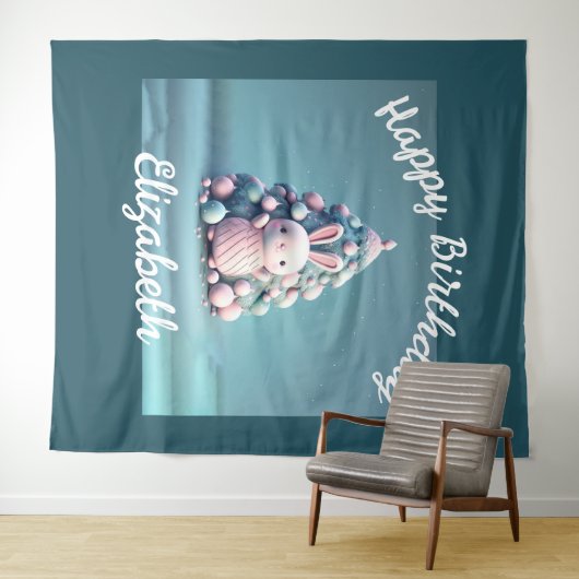 かわいい,おもしろいバニー,かわいいスタイル タペストリー (インサイチュ(横))