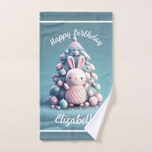 かわいい,おもしろいバニー,かわいいスタイル バスタオルセット (ハンドタオル)