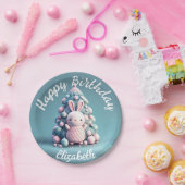 かわいい，おもしろいバニー，かわいいスタイル ペーパープレート (パーティー)