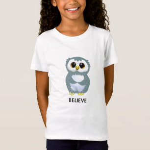 かわいい・おもしろいフクロウと編集可能なテキスト Tシャツ
