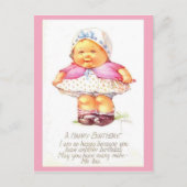 かわいい&おもしろいヴィンテージ誕生日ガール（コピー） ポストカード (正面)