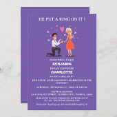 かわいい&おもしろい婚約パーティ 招待状 (正面/裏面)