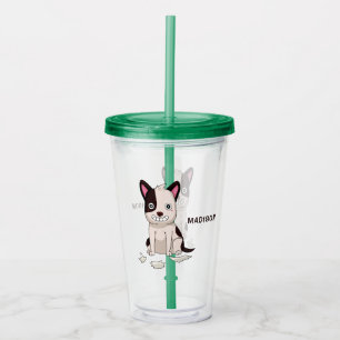 かわいい&おもしろい犬名前をカスタムするタンブラー アクリルタンブラー