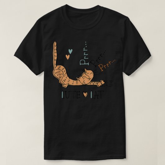 かわいい、おもしろい猫カワイト Tシャツ (デザイン正面)