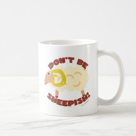 かわいい+おもしろい+ひつじ+キャラクター コーヒーマグカップ (右)