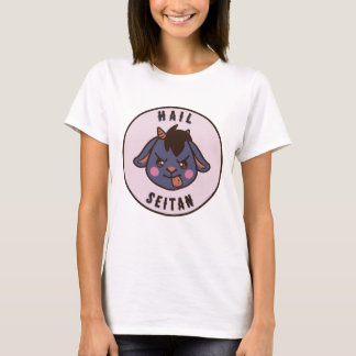 かわいい+おもしろい+ヤギのTシャツ+Hail+Seitan Tシャツ