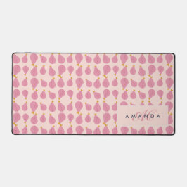 かわいい お嬢さんらしい フェミニンな パール モノグラムイニシャル ギフト デスクマット