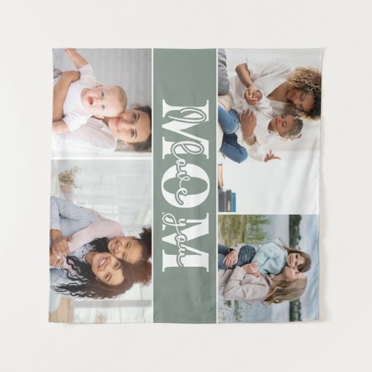 かわいい お母さんに愛を伝えよう 母の日 フォト タペストリー (正面(横))