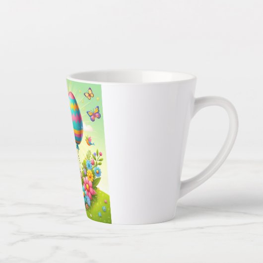 かわいい&お洒落カラフルイースターバニー カフェラテマグ (右)