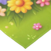 かわいい&お洒落カラフルイースターバニー テーブルクロス (アングル)