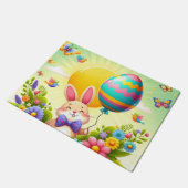 かわいい&お洒落カラフルイースターバニー ドアマット (アングル)