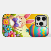 かわいい&お洒落カラフルイースターバニー iPhoneケース (裏面横)