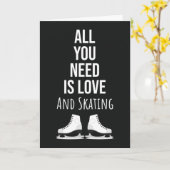 かわいい かっこいい アイススケート カード 女の子 オーナメント (黄色い花)