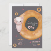 かわいい「かわいい子豚」 | "愛とベーグル" 招待状 (正面)