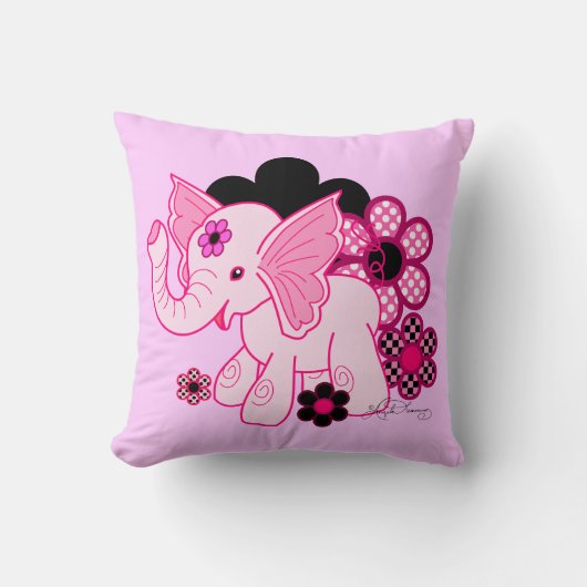 かわいい+かわいい象 クッション (正面)