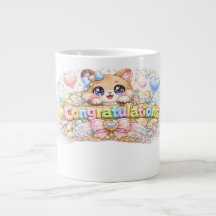 かわいい かわいい おめでとう 猫 パステル ピンク 花